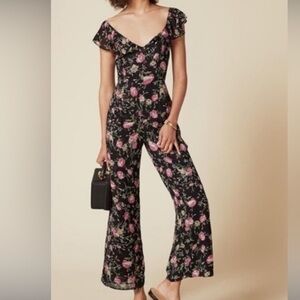 Reformation floral jumpsuit size 2